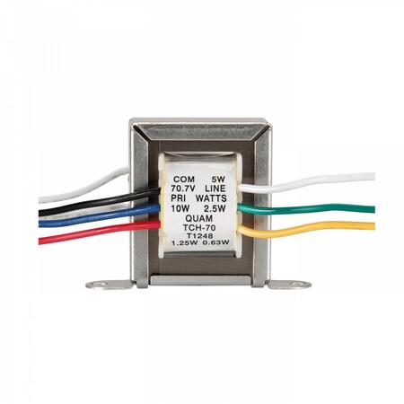Quam 10W- 70V Transformer, Low-Loss, Extended Lf, 5 Ta TCH70